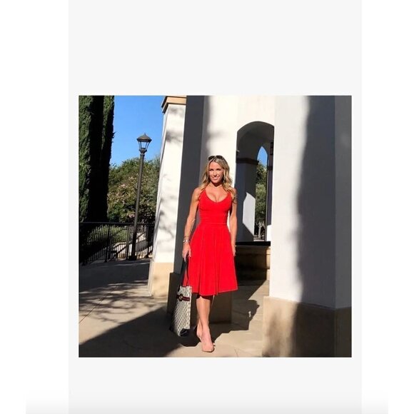 La Petite Robe di Chiara Boni Corie Dress Orange Womens Size 42 US 6 - Picture 15 of 15